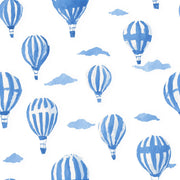 Blue Hot Air Balloon Nursery Wallpaper design