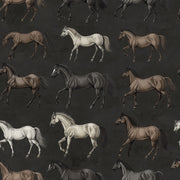 Dark Charcoal Horse Silhouette Wallpaper design