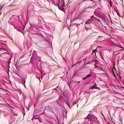 Vibrant Pink Feathered Leaf Pattern Wallpaper design