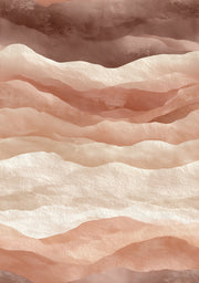 Terracotta and Cream Abstract Landscape Wallpaper design