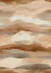 Taupe Beige Abstract Cloud Wallpaper design