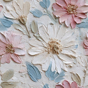 Pastel Pink and White Floral Textured Wallpaper design