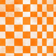 Vibrant Orange Checkered Pattern Wallpaper design
