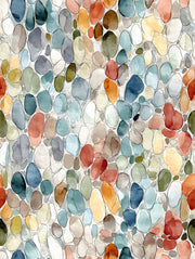 Multicolor Pebble Abstract Watercolor Wallpaper design