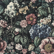 Dark Vintage Multicolor Floral Wallpaper design