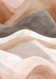 Blush Pink and Cream Abstract Wave Wallpaper design