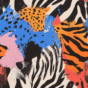 Bold Multicolor Abstract Animal Print Wallpaper design