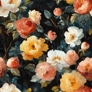 Bold Multicolor Rose Bouquet Wallpaper design