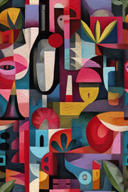 Multicolor Geometric Abstract Pattern Wallpaper design