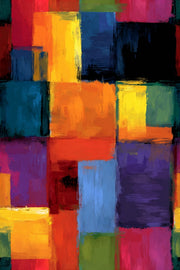 Bold Multicolor Abstract Blocks Wallpaper design