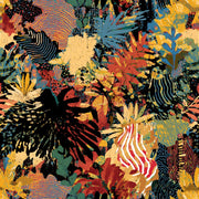 Bold Multicolor Abstract Botanical Wallpaper design