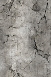 Textured Gray Cracked Concrete Effect Wallpaper design