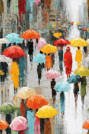 Multicolor Textured Umbrella Abstract Wallpaper design