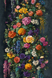 Dark Opulent Garden Floral Wallpaper design