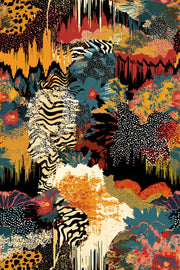 Multicolor Abstract Animal Print Wallpaper design