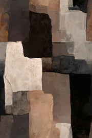 Moody Earth Tones Abstract Geometry Wallpaper design