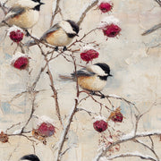 Vintage Cream Bird and Floral Wallpaper design