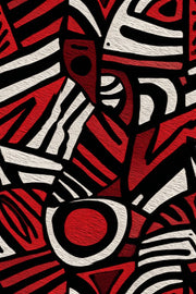 Abstract Geometric Wallpaper Red Removable Modern Wall Mural design