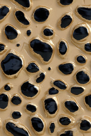 Animal Print Wallpaper Black Spots Beige Background Mural design