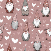 Gnomes Wallpaper Hearts Pink Decorative Mural design