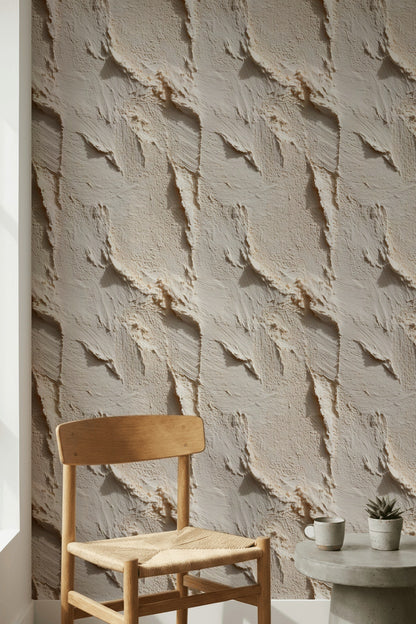 Textured Cream Plaster Effect Wallpaper