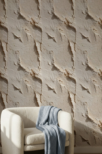 Textured Cream Plaster Effect Wallpaper