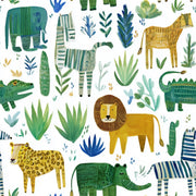 Shades Of Green Wallpaper Animals Fun Wall Decor design