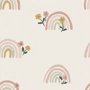 Rainbow Wallpaper Floral Whimsical Decorative Mural design