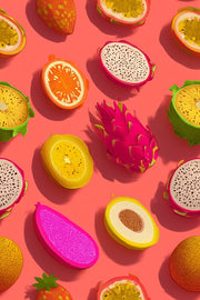 Tropical Fruits Wallpaper Vibrant Removable Abstract Wall Mural design