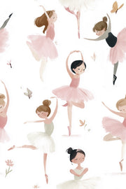 Ballerinas Whimsical Wallpaper Removable Wall Decor design