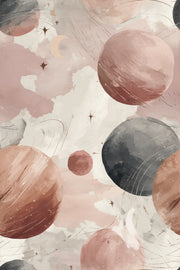 Abstract Cosmic Wallpaper Planets Removable Ethereal Wall Mural design