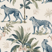 Cheetah Wallpaper Tropical Foliage Decorative Mural design
