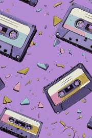Purple Background Wallpaper Retro Geometric Wall Art design