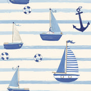 Nautical Wallpaper Striped Lifebuoys Decorative Mural design