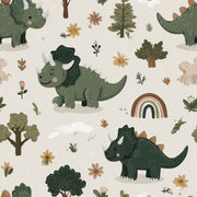 Dinosaur Wallpaper Cartoon Floral Decorative Mural design