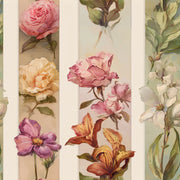 Floral Wallpaper Botanical Removable Vertical Stripes Wall Decor design