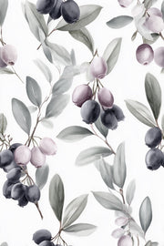 White Background Wallpaper Green Purple Wall Decor design