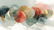 Geometric Wallpaper Golden Look Circles Wall Mural design