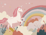Unicorn Fantasy Wallpaper Rainbow Whimsical Wall Decor design