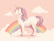 Unicorn Wallpaper Rainbow Magical Removable Wall Decor design