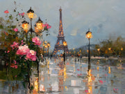 Paris Wallpaper Impressionism Romantic Wall Decor design