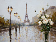 Eiffel Tower Wallpaper Paris Impressionism Wall Mural design