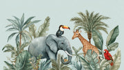 Jungle Wallpaper Animals Tropical Removable Wall Decor design