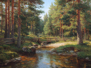 Forest Wallpaper Stream Rustic Removable Wall Decor design