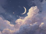 Moon Wallpaper Celestial Night Sky Removable Wall Decor design