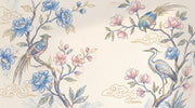 Chinoiserie Wallpaper Floral Branches Removable Blue Blossoms Wall Decor design