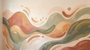 Abstract Landscape Wallpaper Rolling Hills Earth Tones Wall Mural design