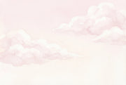 Watercolor Clouds Wallpaper Pastel Pink Soft Sky Removable Wall Decor design