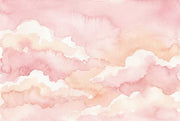 Pastel Sky Wallpaper Watercolor Sunrise Wall Mural design