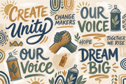 Motivational Typography Wallpaper Unity Our Voice Wall Mural design